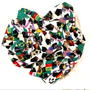 1994 FIFA NICOLE MILLER SILK SOCCER CITY SCARF